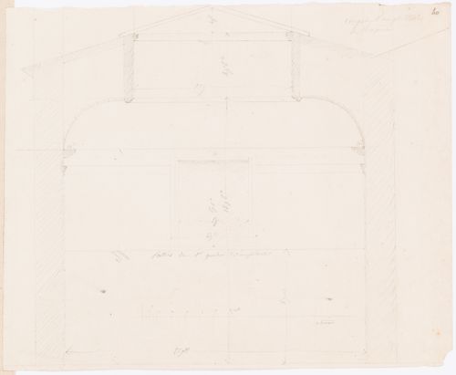 Project for the redevelopment of the École de médecine and surrounding area, Paris: Section through the ampitheatre for the Clinique de l'École de médecine