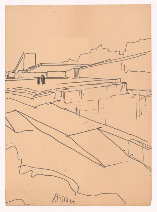 Sketch perspective for Motel em Vale de Canas, Coimbra, Portugal