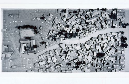 View of model showing housing plots development used for the Human Settlement Training Package "Package 6: The Self-Selection Process"