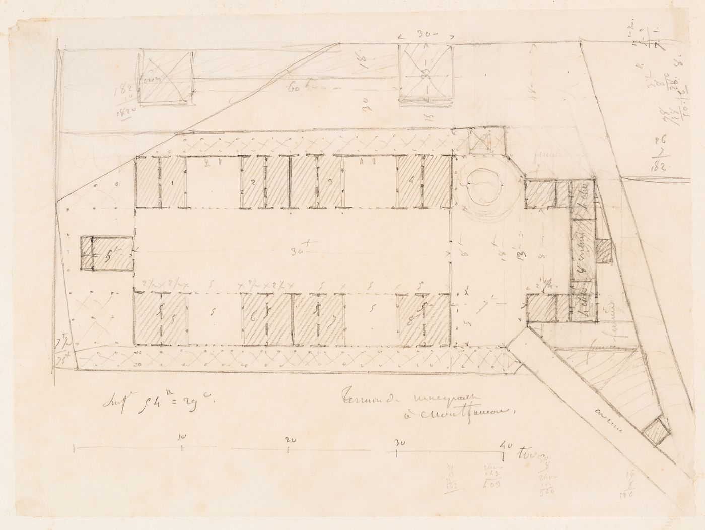 Site plan for an unidentified slaughterhouse