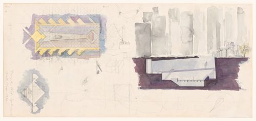 Plan and sections for Church of Isolation