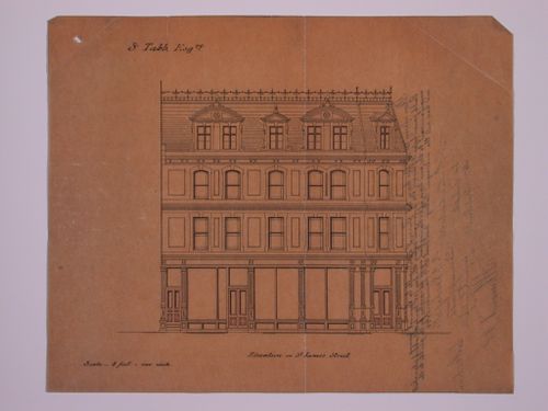 Bldg. belonging to Samuel Young Tabb- elevation St. James St.