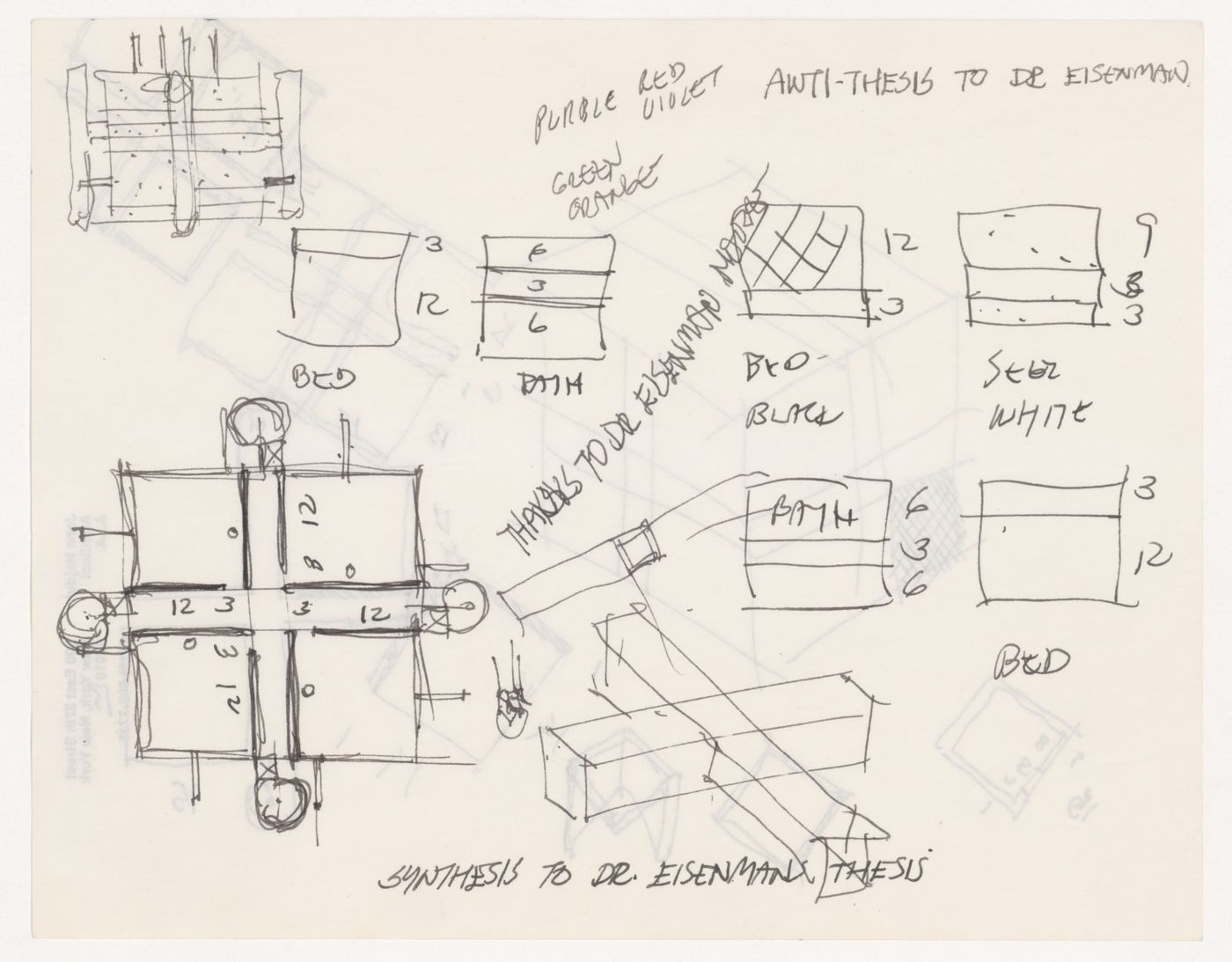 Sketches and notes for Todre House