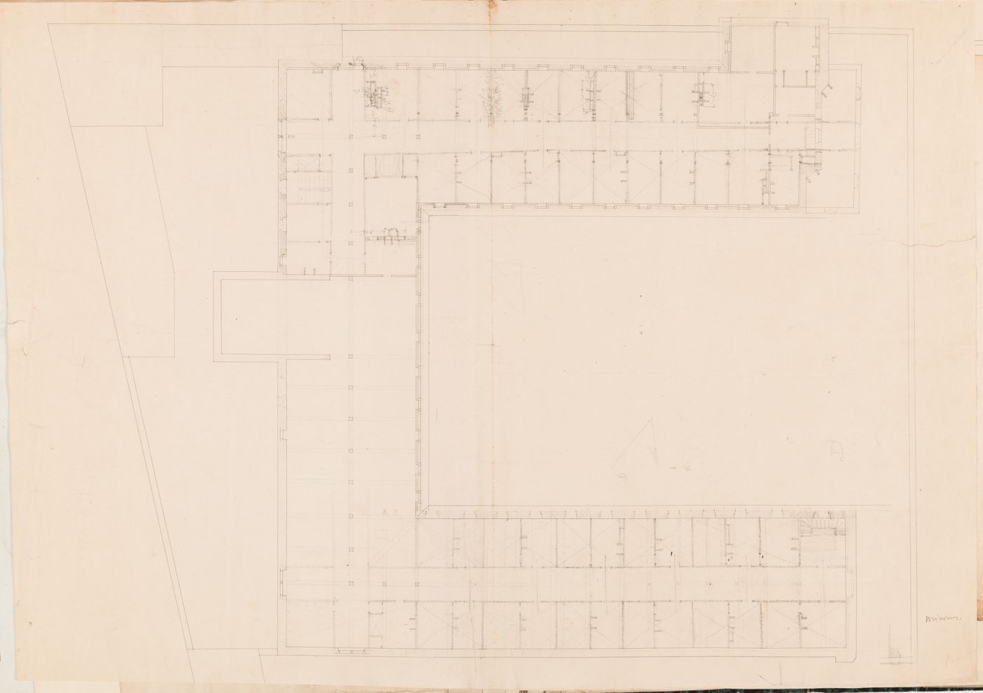 Project for alterations to the Caserne des Minimes, rue des Minimes: Plan