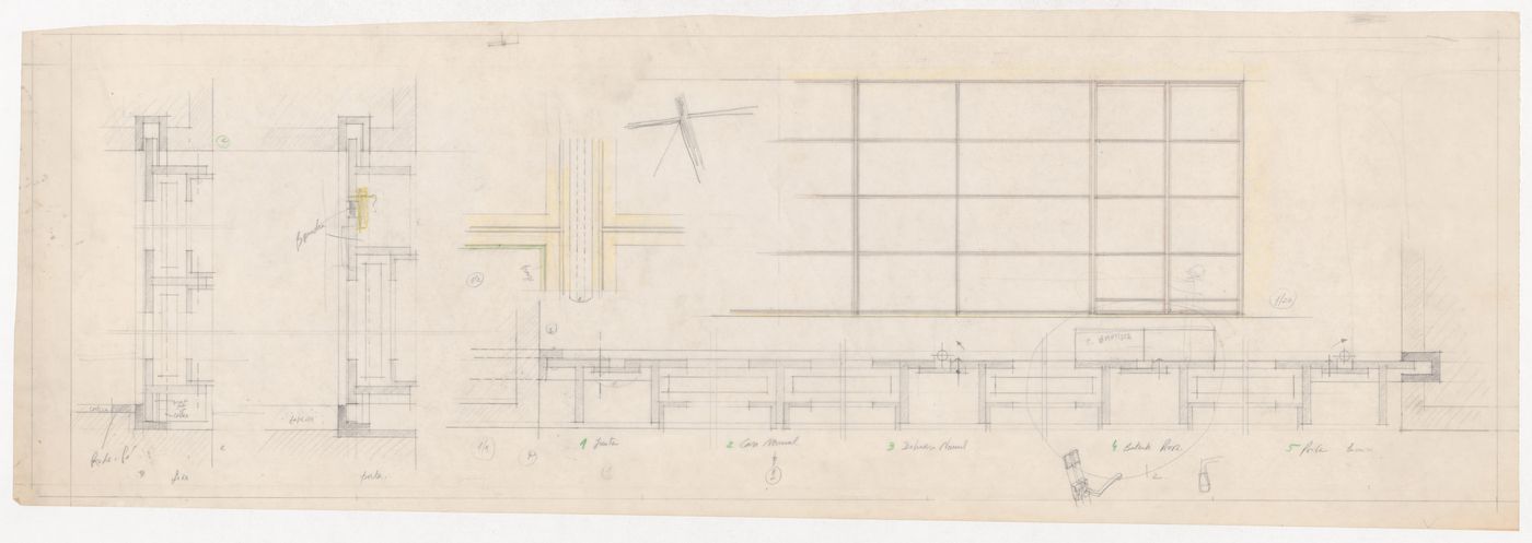 Details of windows for Banco Borges & Irmão II, Vila do Conde, Portugal