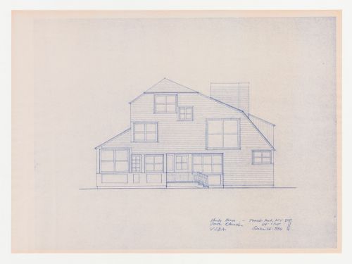 South elevation for the Hanks-Paré Residence, Tuxedo Park, New York
