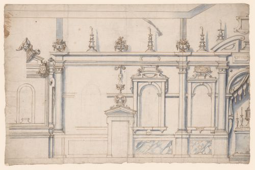 Elevation for a decorative programme, probably for a chapel