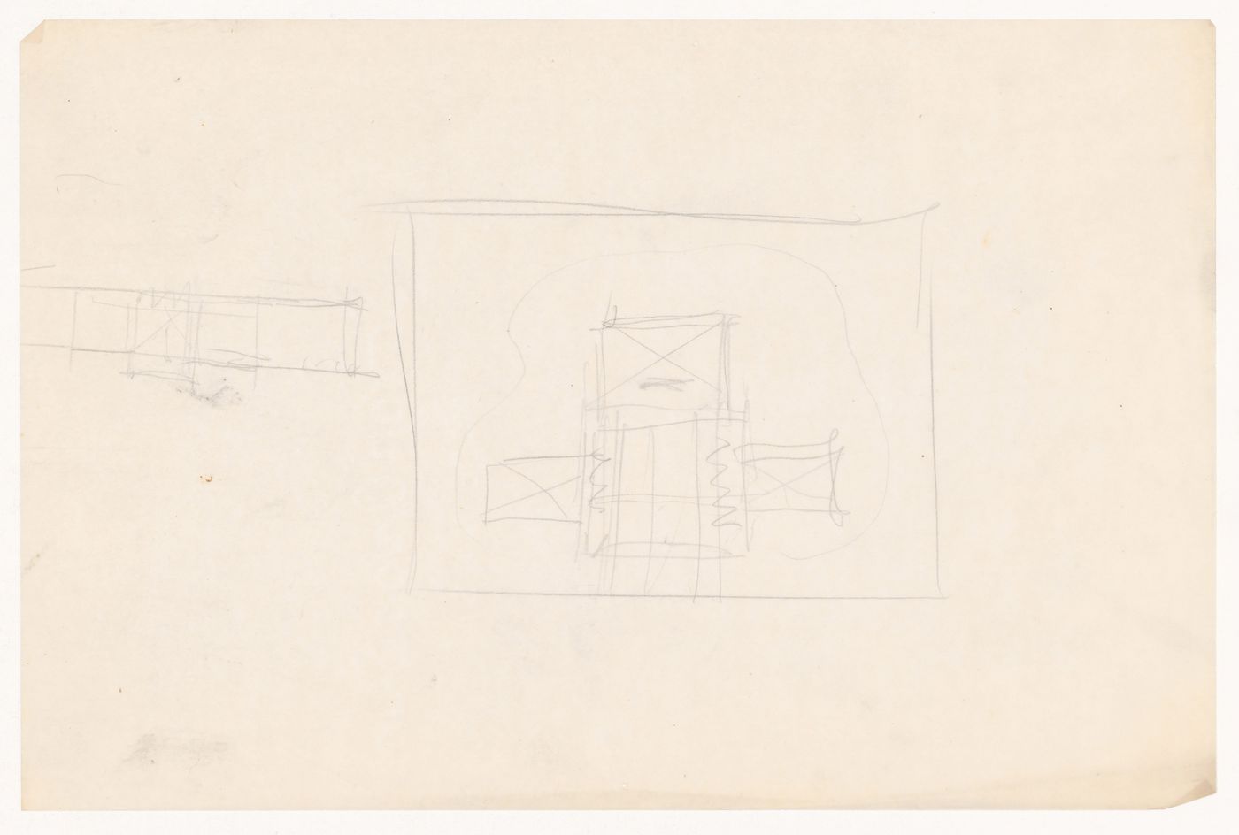 Sketch plan and sketch elevation [?] for a campus building for Illinois Institute of Technology