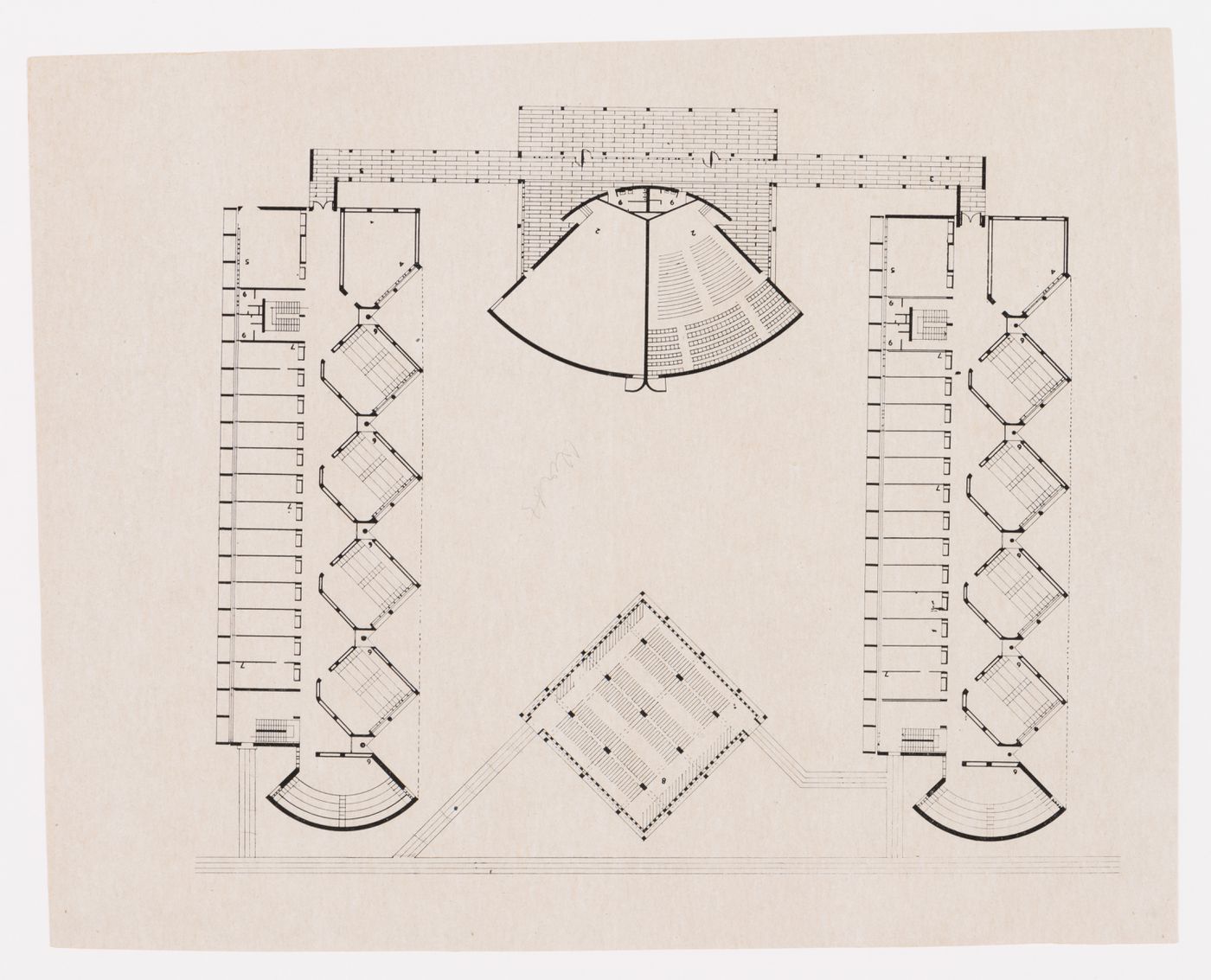 Plan for the University Arts College in Chandigarh, India