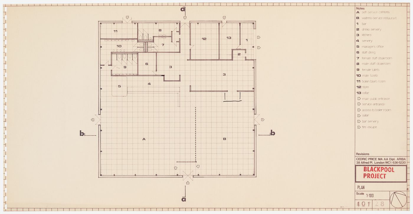 Blackpool Restaurant, Blackpool, England: plan