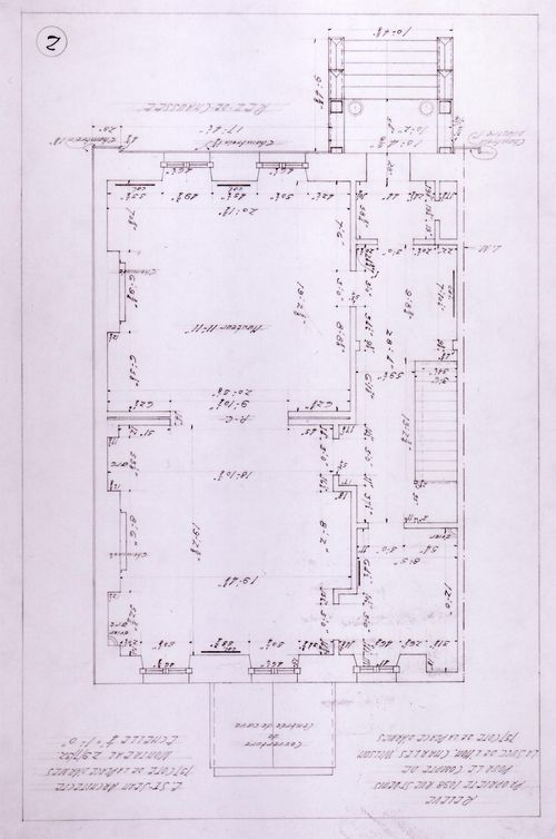 Ground floor plan of the Charles Wilson residence, 1098 rue Saint-Denis, Montréal