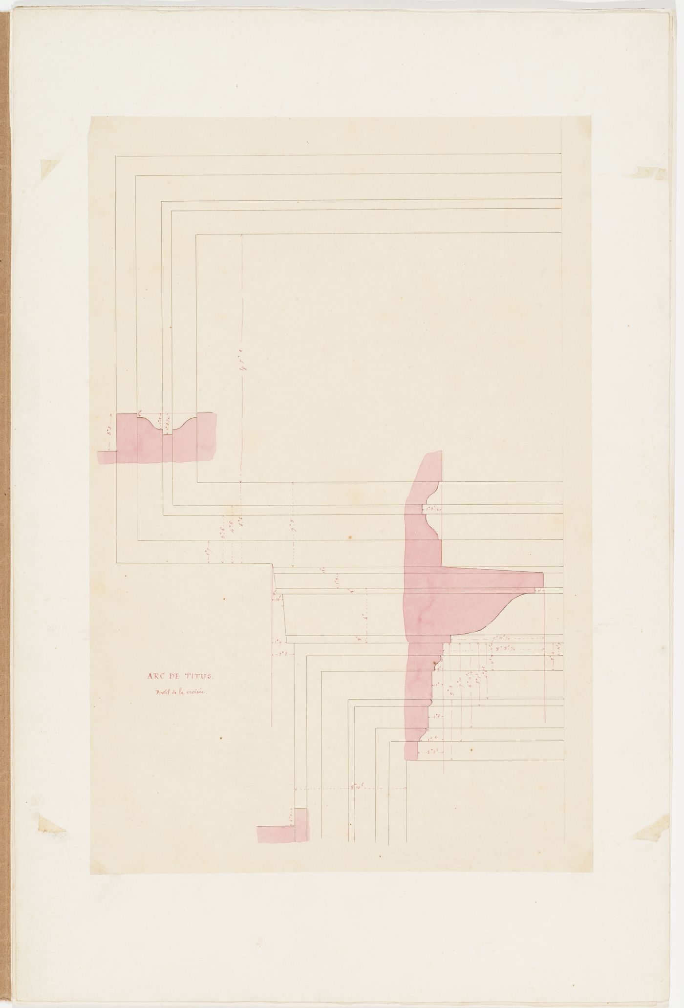 Profile of the crossing of the Arch of Titus, Rome