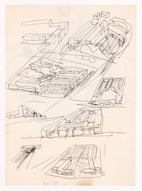 Sketch axonometric views and perspective for Loteamento Bárbara de Sousa, Ovar, Portugal