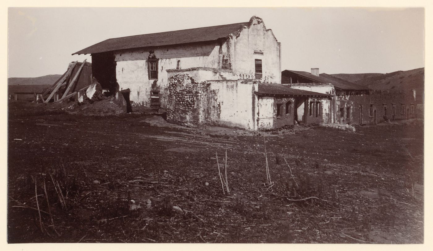 Stone & adobe barn with connected buildings