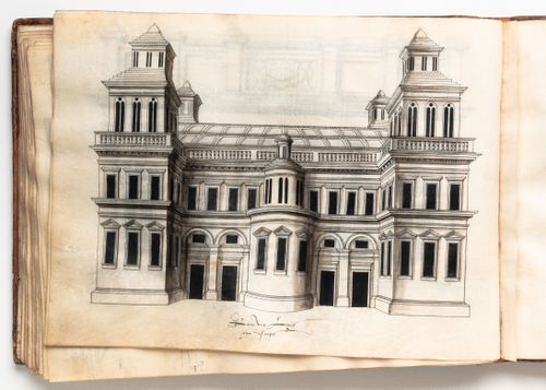 Perspectival elevation for a residence in the country