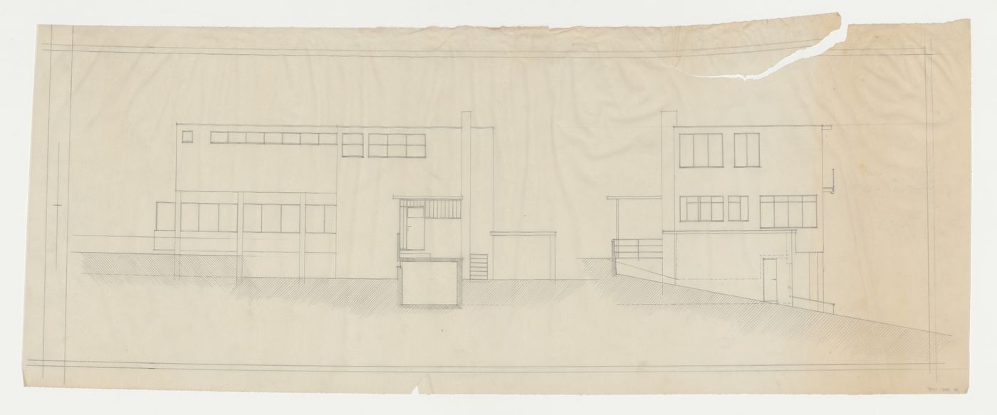 Broken-out sections for Villa Palicka showing the second stage of design, Prague, Czechoslovakia (now Czech Republic)