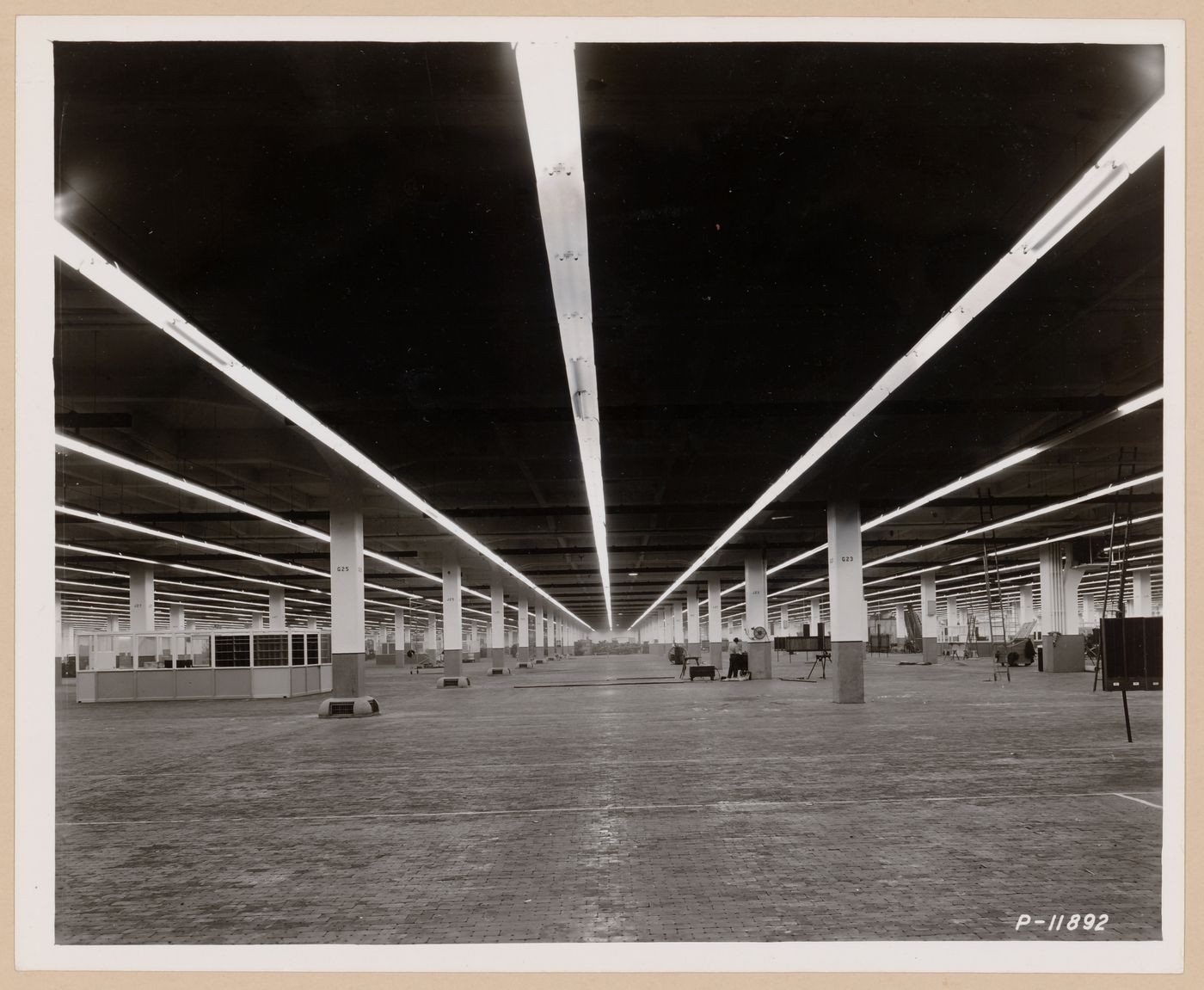 Interior view of the Cylinder Heads and Barrels Building, United Aircraft Corporation Pratt & Whitney Corporation division Assembly Plant, Southington, Connecticut