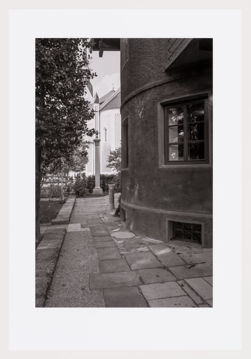 Detail of tower, Plecnik house, Ljubljana, Slovenia
