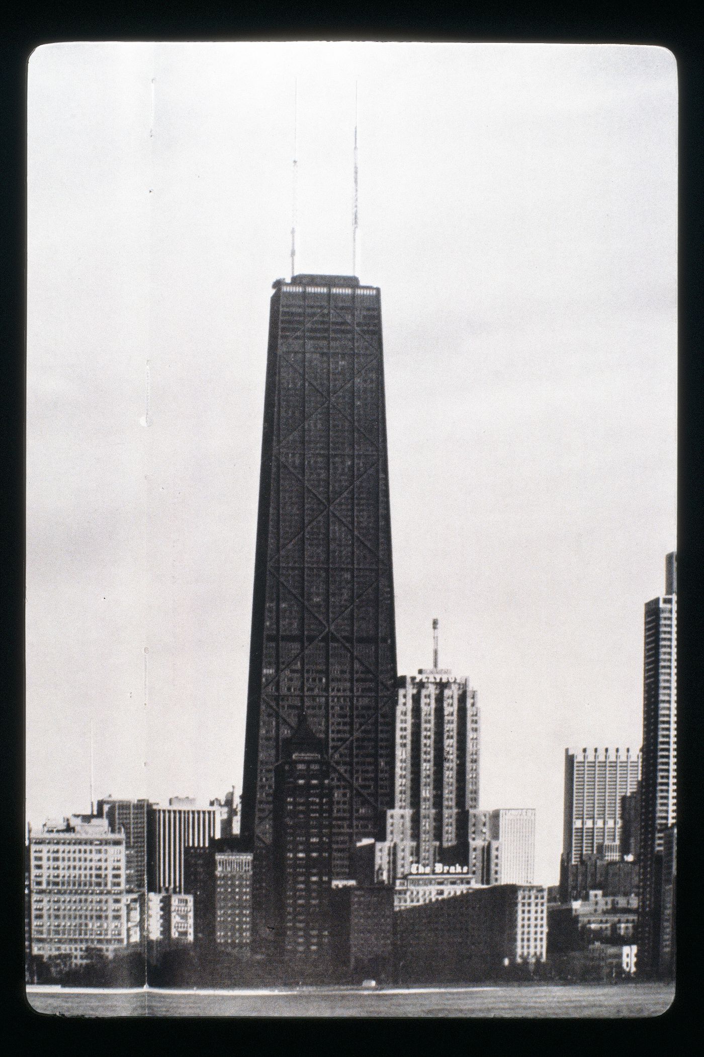 Slide of a photograph of John Hancock Center, Chicago, by Bruce Graham and Fazlur Khan / SOM