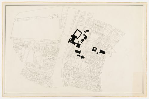 Competition project for a theatre and organization of the Pilotta area, Parma, Italy: site plan