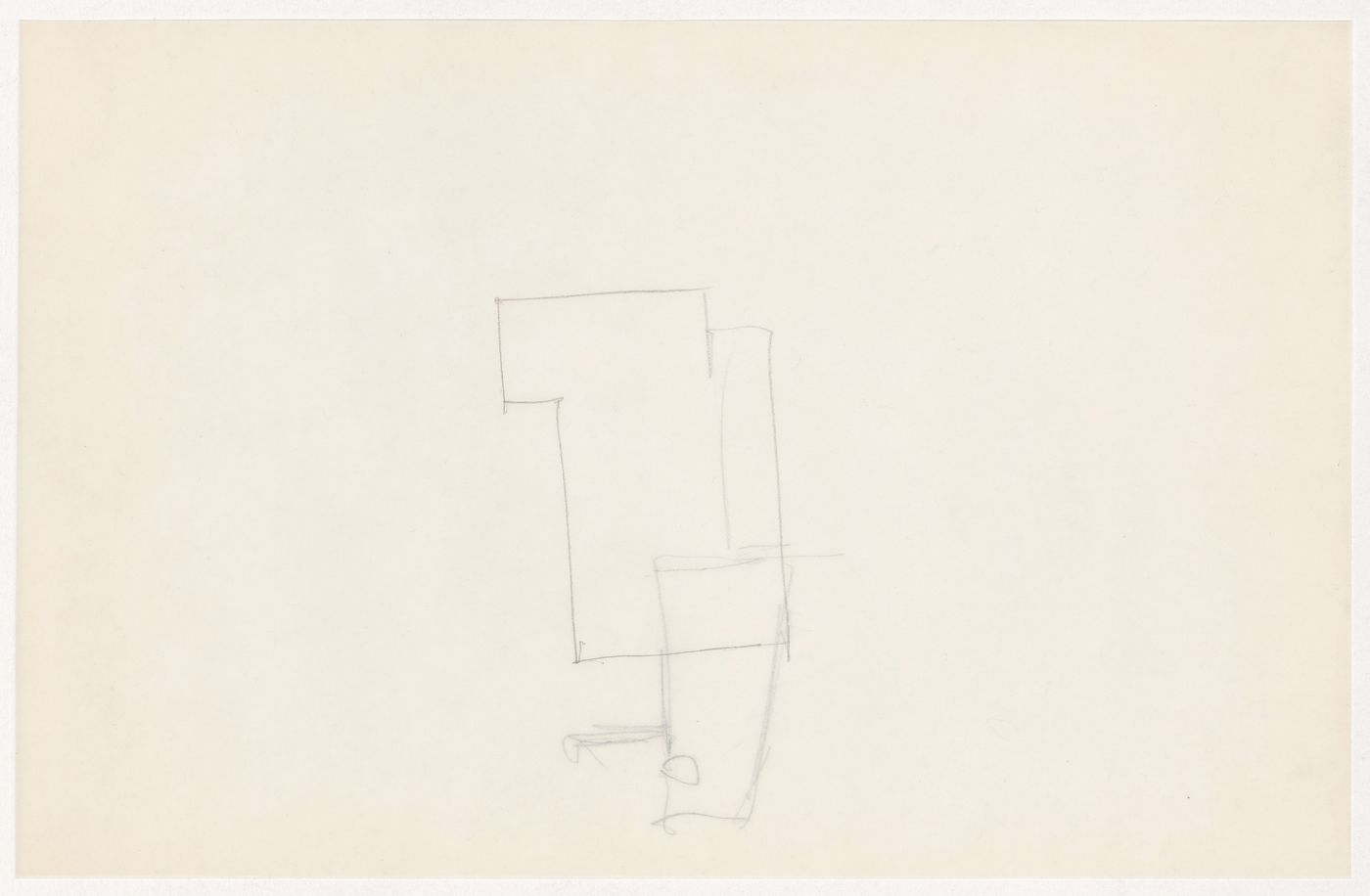 Unidentified sketch, possibly for the Metallurgy Building, Illinois Institute of Technology, Chicago; verso: Unidentified sketch, possibly for the Metallurgy Building, Illinois Institute of Technology, Chicago