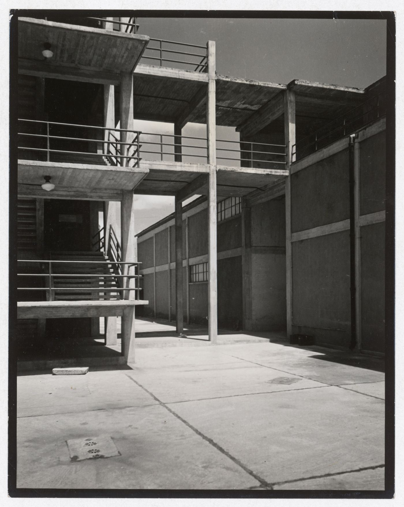 View of the School of Industrial Techniques, calle Tresguerras, Mexico City