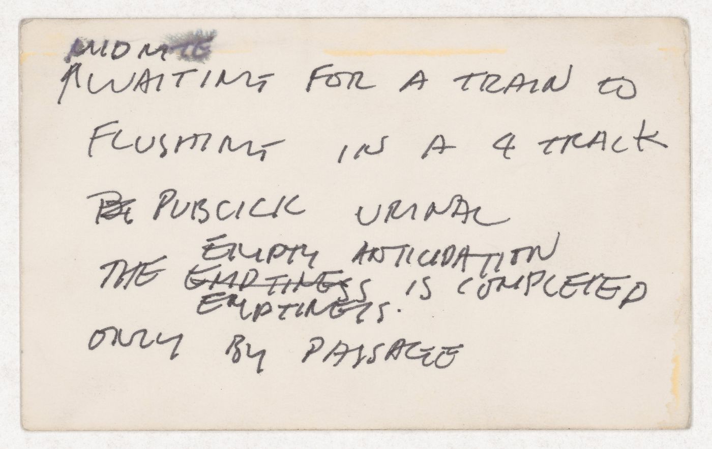 Waiting for a train to flushing in a 4 track...