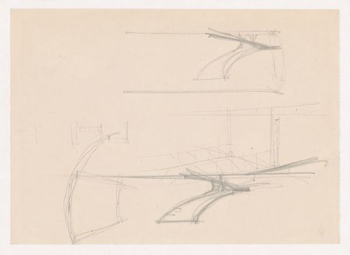 Perspective sketches for a conchoidal seating shell