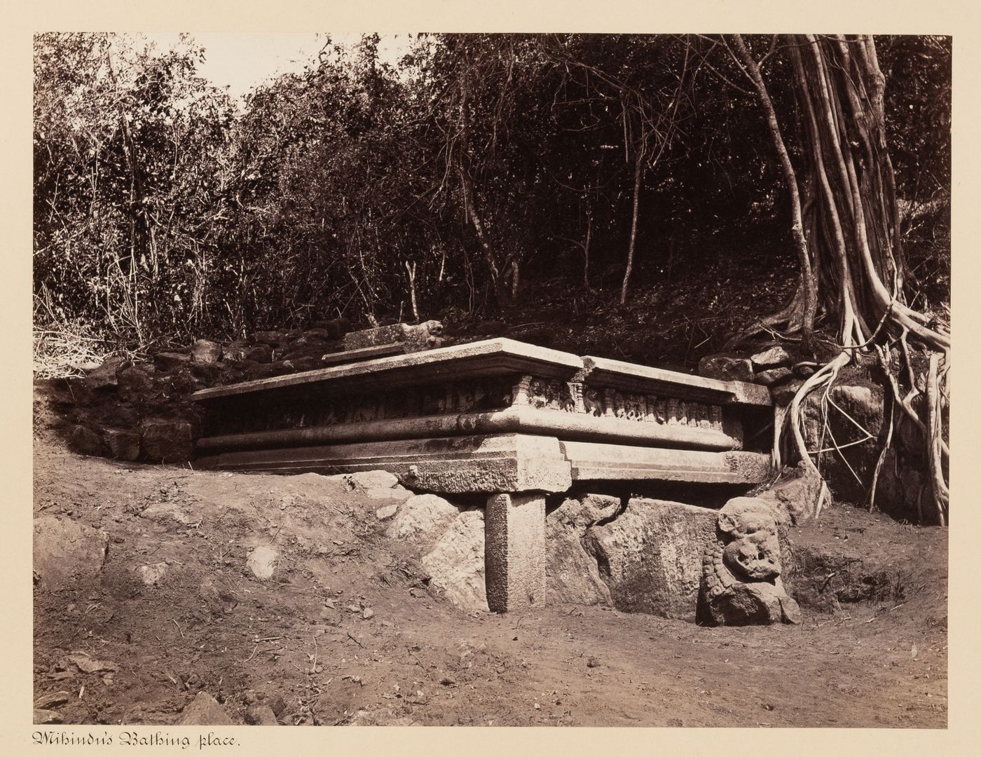 View of Mihindu's Bathing Place, Mihintale, Ceylon (now Sri Lanka)