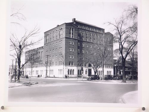 View of the principal and lateral façades of the North Branch of the YMCA (now demolished), Grand Boulevard and Dexter Streets, Detroit, Michigan