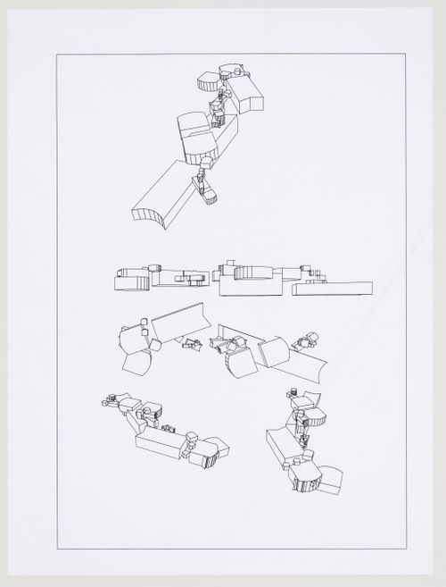 Perspectives and axonometric projections, Biozentrum - Biology Center for the J.W. Goethe University, Frankfurt am Main, Germany