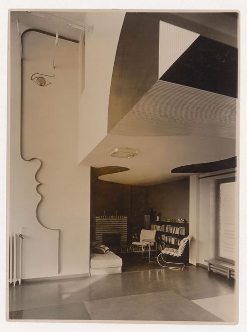 View of the living room, Dr Rabe House, Zwenkau, Germany