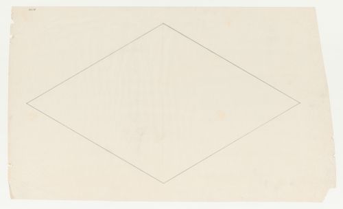 Wayfarers' Chapel, Palos Verdes, California: Mechanical drawing for the equilateral parallelogram grid module