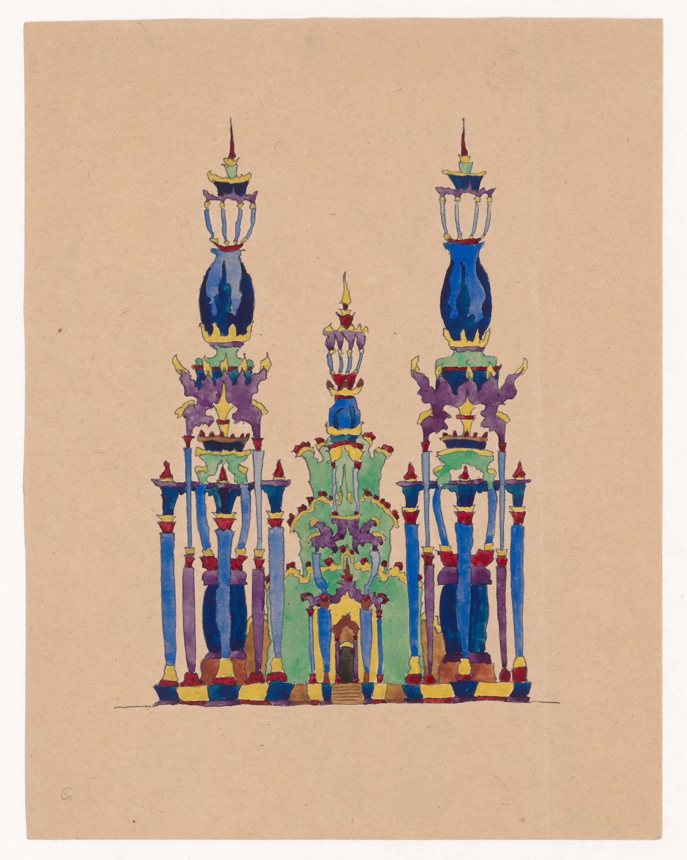 Visionary design for the west façade of a church