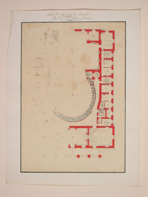 Plan of second loge level of the Grand Theatre de Marseille