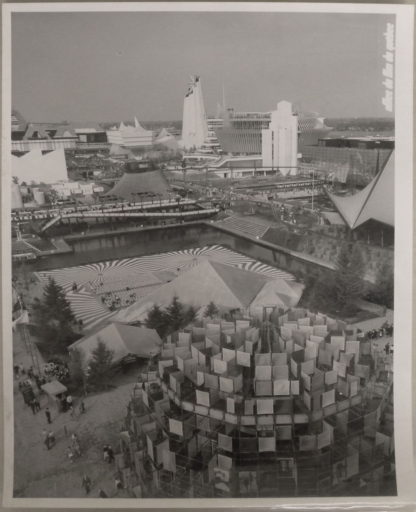 Partial view of the Île Notre-Dame site from the Canada's Pavilion, Expo 67, Montréal, Québec