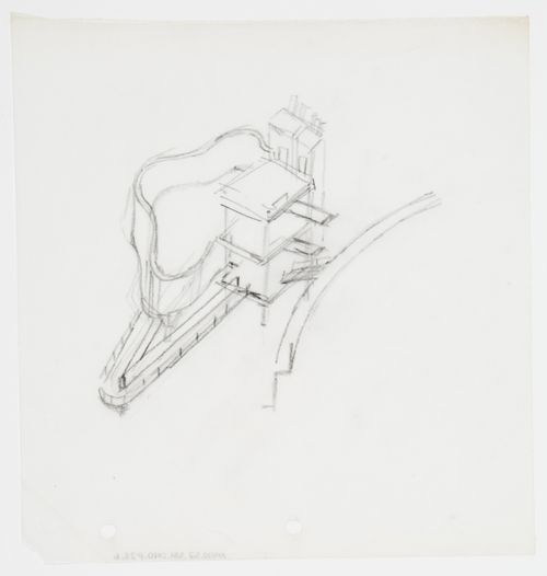 British Olivetti Headquarters, Milton Keynes, England: axonometric