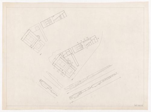 Floor plans and sections for Monte Picoto, Braga, Portugal