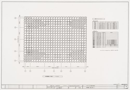 Roof plan: bottom chord, Galaxy Toyama Gymnasium, Imizu, Japan