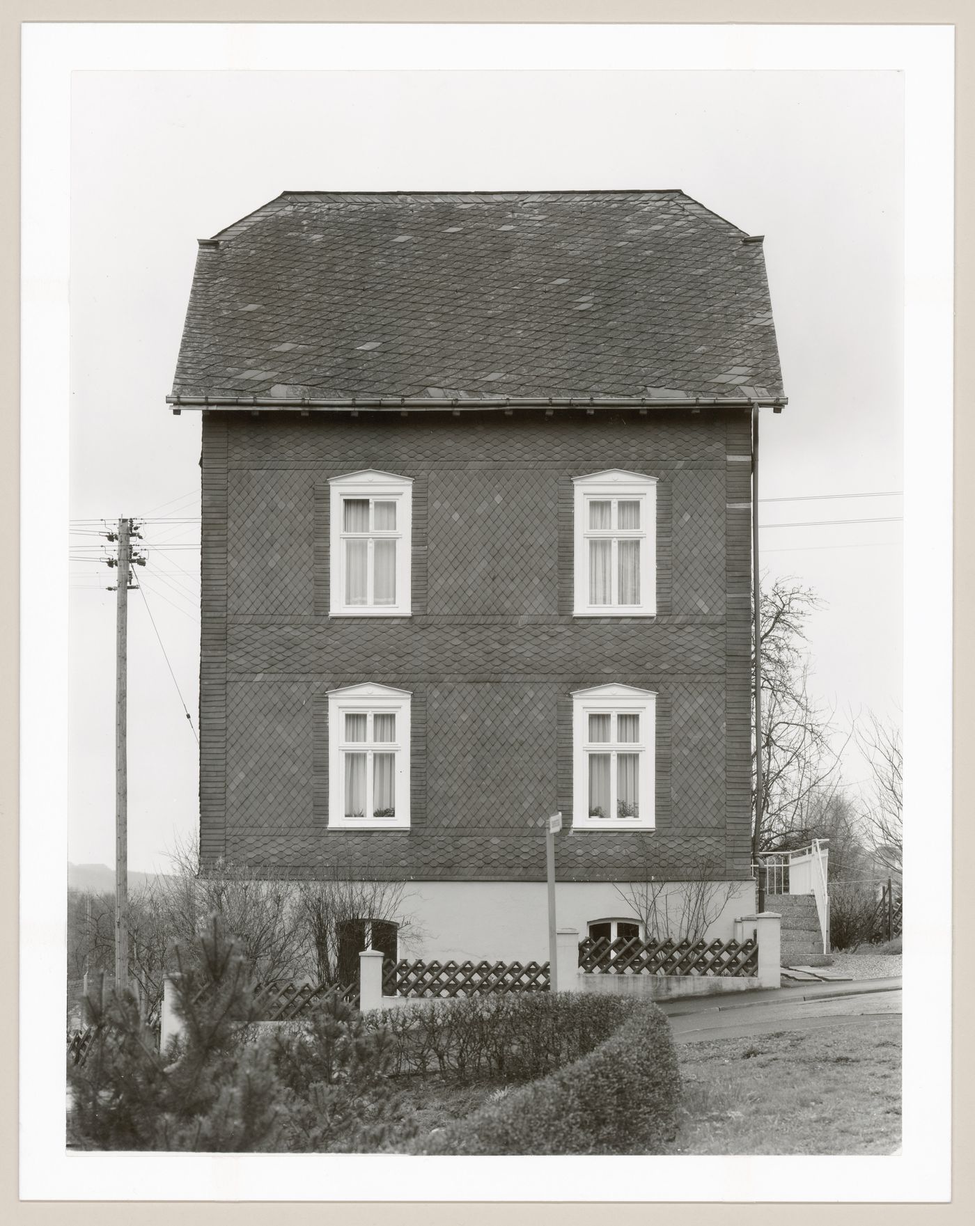 View of the principal façade of the framework house at 17 Schoßblick, Kaan-Marienborn, Germany