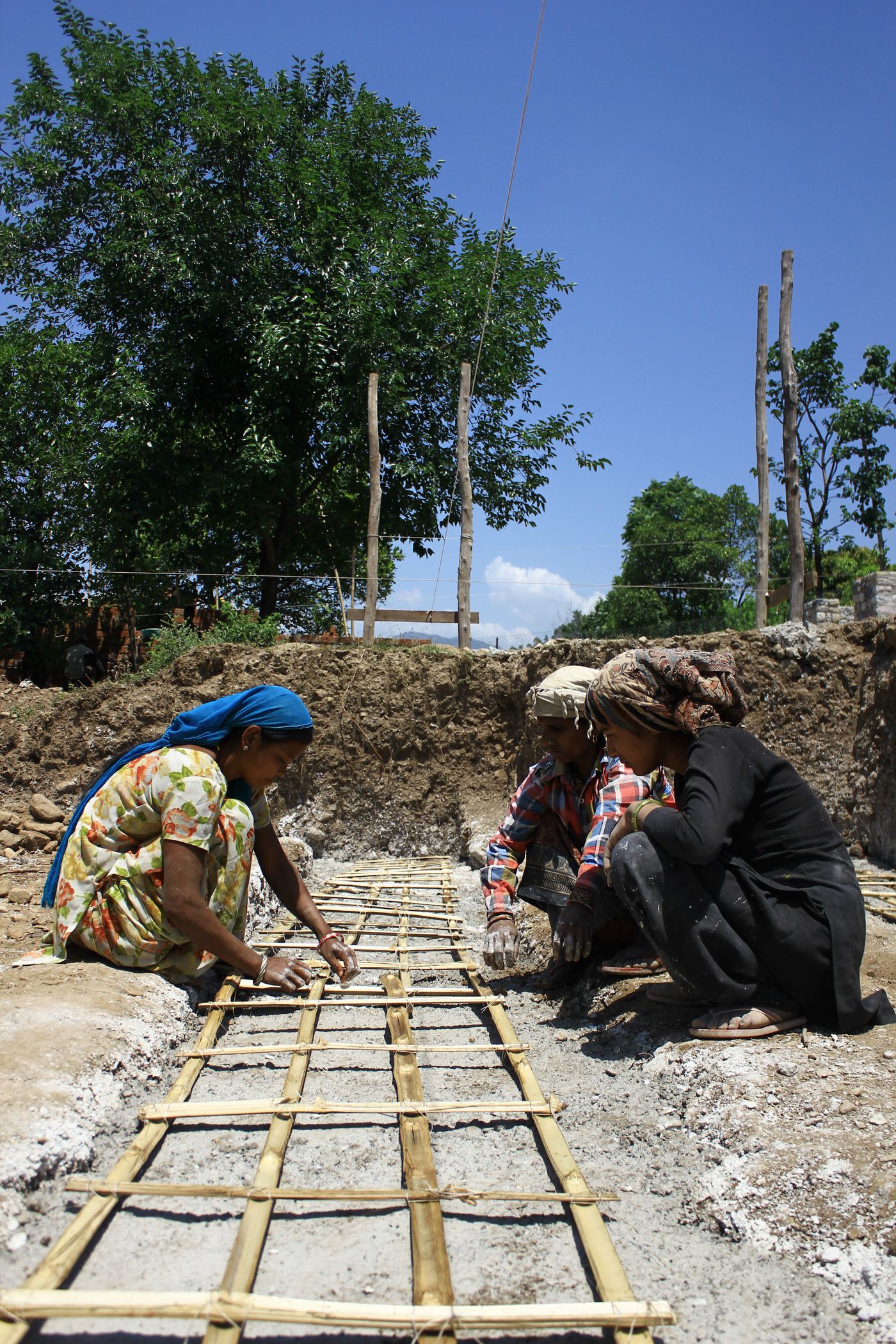 Weavers' Studio : view of complex under construction