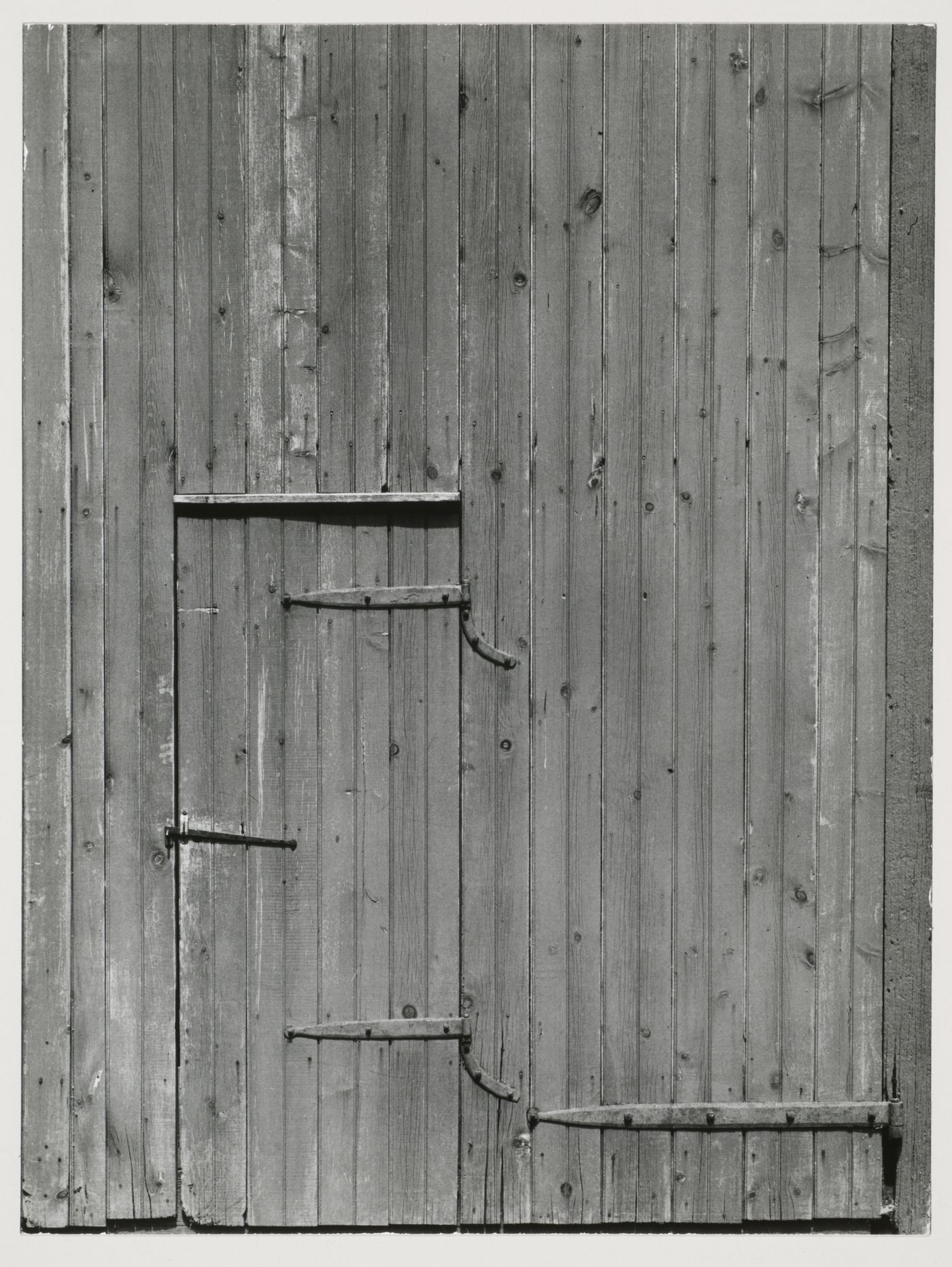 Study of wooden door and surrounding wooden wall, Bucks County, Pennsylvania