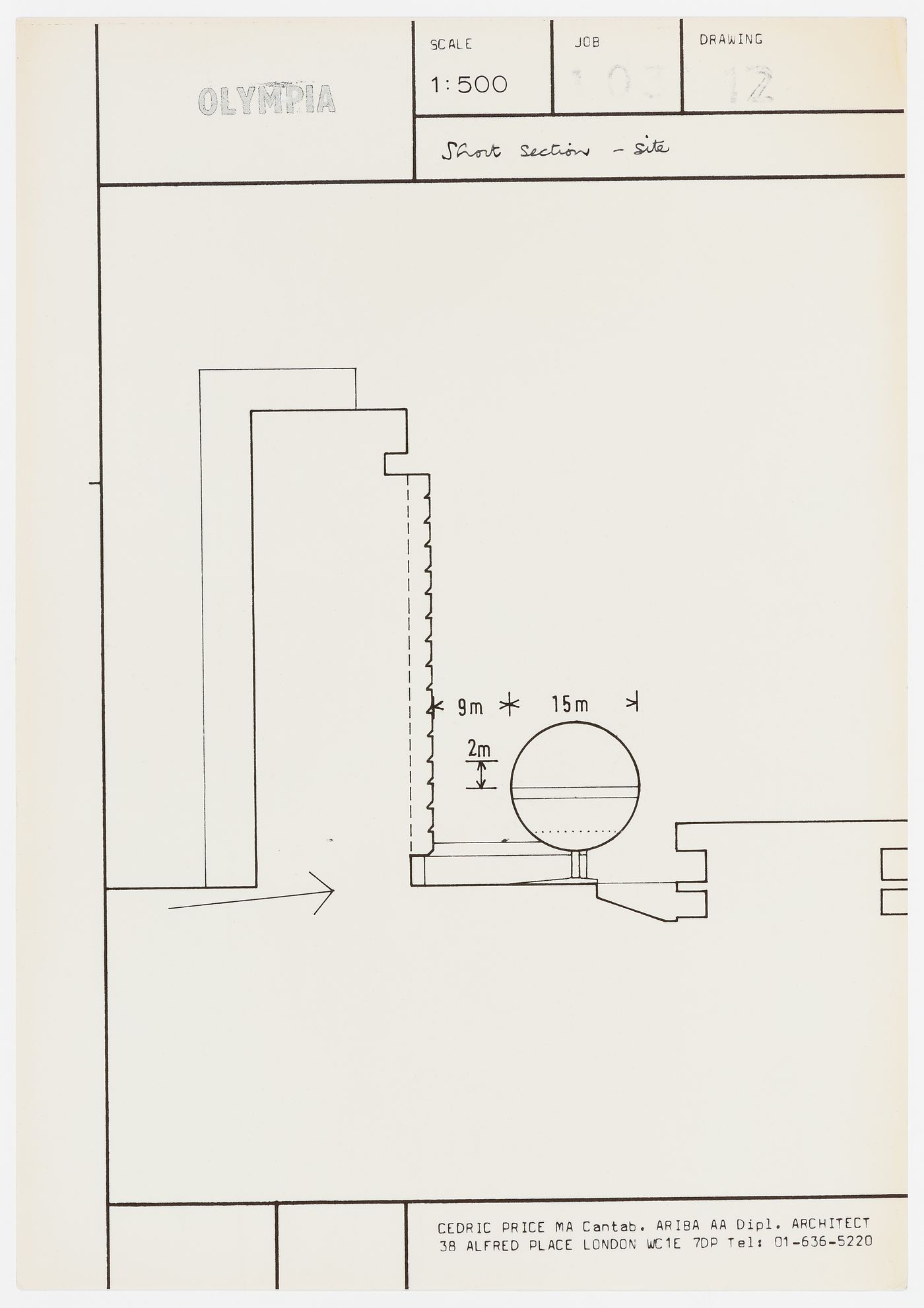 Olympia: short section of site