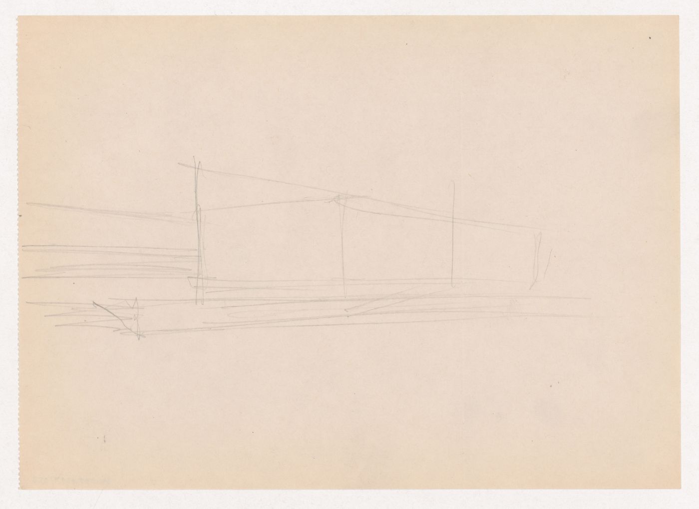 Perspective sketch for Museum for a Small City