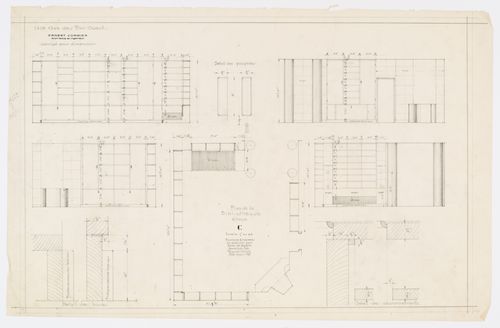 Plan de la bibliothèque,  Résidence Ernest Cormier, 1418 Avenue des Pins Ouest, Montréal, Canada (1929-1957)