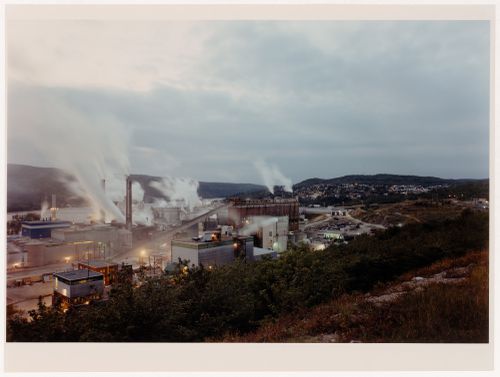 Panorama of Témiscaming at dusk looking northwest