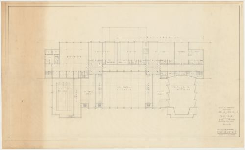 Étude préliminaire de l'étage, Centre récréatif du Parc Jarry, Montréal, Canada (1952-1960)