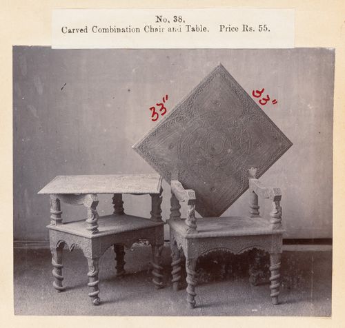 View of tables, F. Beato Limited, C Road, Mandalay, Burma (now Myanmar)