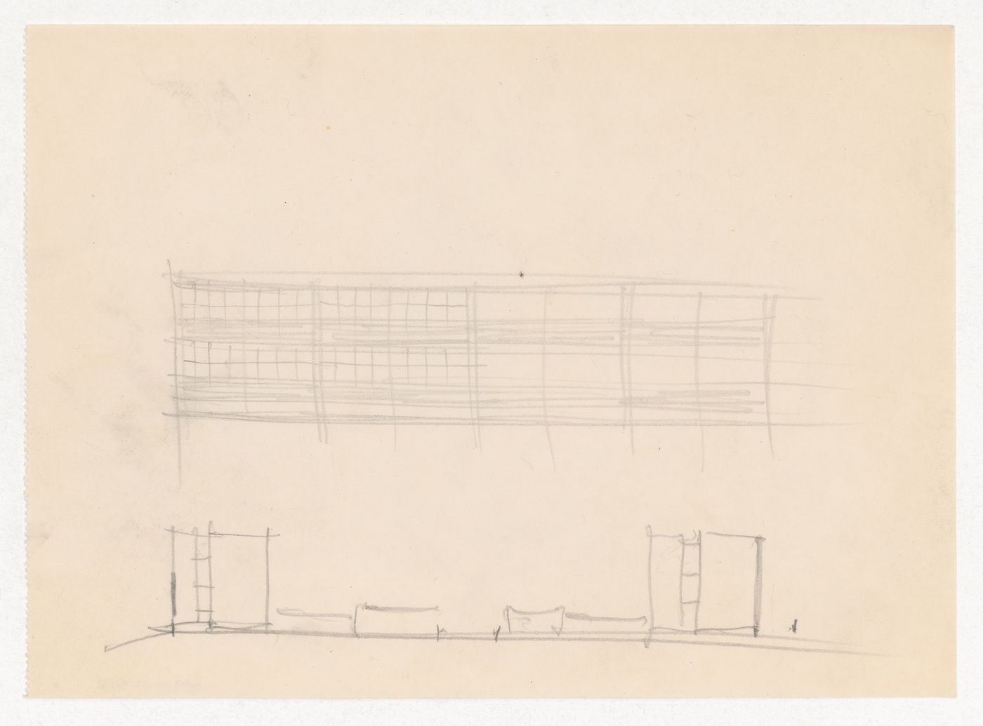 Sketch elevations for a campus building with sketch elevations for Illinois Institute of Technology