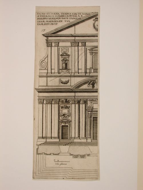 Half-plan and half-elevation of the façade of Santa Maria in Vallicella, Rome
